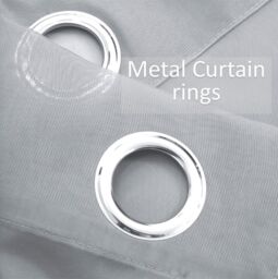 Luxury Living Voile Ring Top Curtain Panel Pair in Silver - Size: 145 cm width x 229 cm drop - thumbnail 4