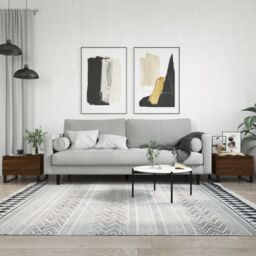 Berkfield Home Coffee Tables 2 pcs Brown Oak 50x46x35 cm Engineered Wood - Size: 50 x 46 x 35 cm - thumbnail 1