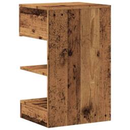 Berkfield Home Bedside Cabinet Old Wood 40x35x65 cm Engineered Wood in Brown - Size: 40 x 35 x 65 cm - thumbnail 6