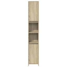 Berkfield Home 3 Piece Bathroom Furniture Set Sonoma Oak Engineered Wood in Light Brown - thumbnail 6