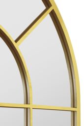 "MirrorOutlet The Arcus Gold metal Arched Window Leaner / Wall Mirror 71"" X 33.5"" (180x85CM) - Size: 1 Pack" - thumbnail 5