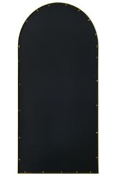 "MirrorOutlet The Arcus Gold metal Arched Window Leaner / Wall Mirror 71"" X 33.5"" (180x85CM) - Size: 1 Pack" - thumbnail 6