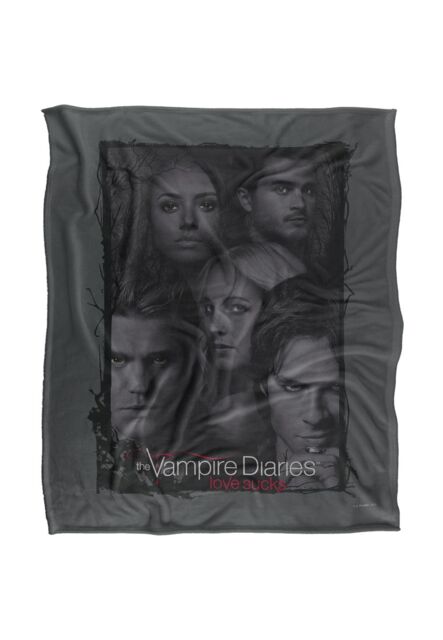 Warner Brothers Vampire Diaries So Here We are Silky Touch Super Soft Throw Blanket in White - image 1