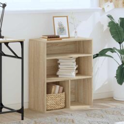 Berkfield Home Book Cabinet Sonoma Oak 60x30x71.5 cm Engineered Wood in Brown - thumbnail 3
