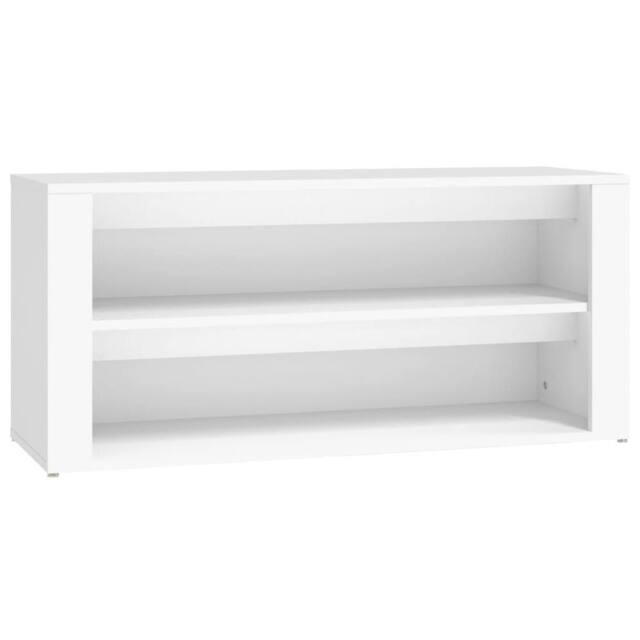 Berkfield Home Shoe Rack White 100x35x45 cm Engineered Wood - Size: 100 x 35 x 45 cm - image 1