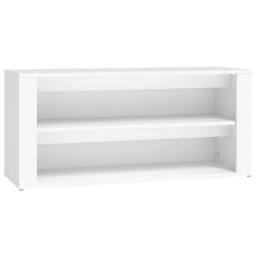 Berkfield Home Shoe Rack White 100x35x45 cm Engineered Wood - Size: 100 x 35 x 45 cm - thumbnail 1