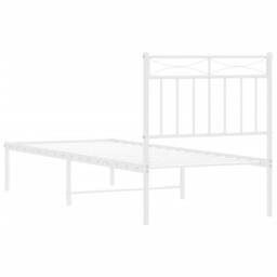 Berkfield Home Metal Bed Frame with Headboard White 80x200 cm - thumbnail 7