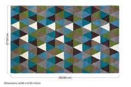Orsina Multicoloured Large Geometric Rug, Hand Tufted Cotton Wool Blend Area Rug, Colourful Patterned Rug - thumbnail 3
