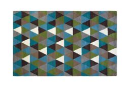 Orsina Multicoloured Large Geometric Rug, Hand Tufted Cotton Wool Blend Area Rug, Colourful Patterned Rug - thumbnail 1