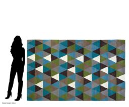 Orsina Multicoloured Large Geometric Rug, Hand Tufted Cotton Wool Blend Area Rug, Colourful Patterned Rug - thumbnail 4