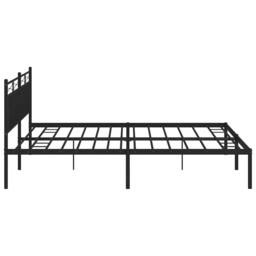Berkfield Home Metal Bed Frame with Headboard Black 193x203 cm - thumbnail 7