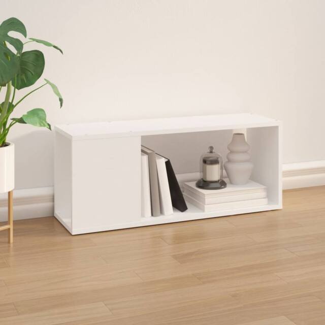 Berkfield Home TV Cabinet White 80x24x32 cm Engineered Wood - Size: 80 x 24 x 32 cm - image 1