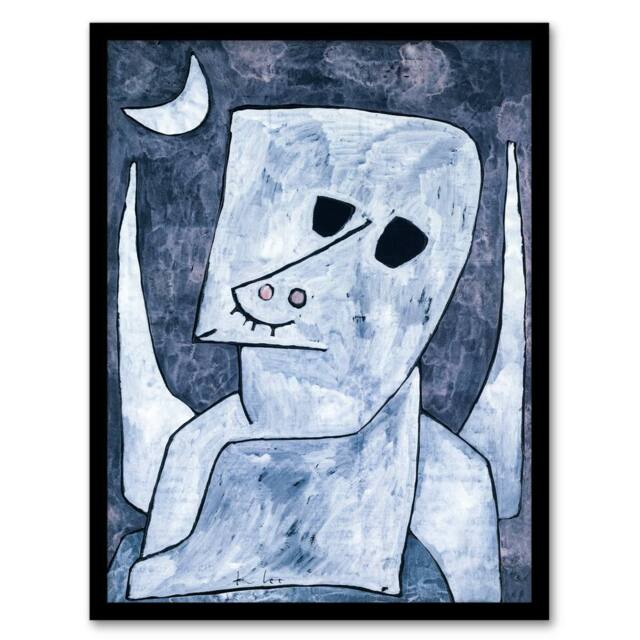 Artery8 Paul Klee Framed Wall Art Print Angel Applicant Abstract Painting in Blue - Size: A3 - image 1