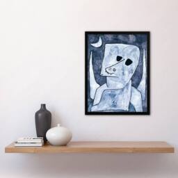 Artery8 Paul Klee Framed Wall Art Print Angel Applicant Abstract Painting in Blue - Size: A3 - thumbnail 2