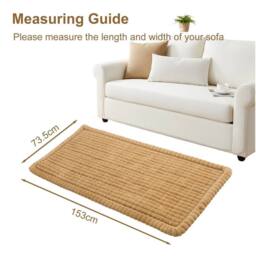 EONLION Khaki Thick Sofa Covers Washable Fit - Size: 120 cm x 90 cm - thumbnail 2