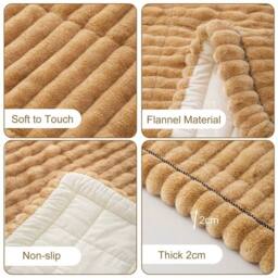 EONLION Khaki Thick Sofa Covers Washable Fit - Size: 120 cm x 90 cm - thumbnail 4