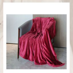 Alivio Faux Fur Plum Throw Luxury Super Soft Plain Bed Sofa Settee Throw Blanket - Size: 150 cm x 200 cm