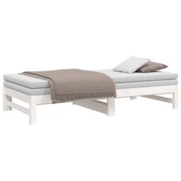Berkfield Home Pull-out Day Bed White 2x(75x190) cm Solid Wood Pine - thumbnail 6