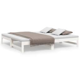 Berkfield Home Pull-out Day Bed White 2x(75x190) cm Solid Wood Pine - thumbnail 2
