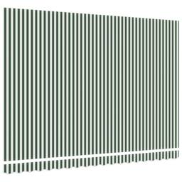 Berkfield Home Awning Replacement Fabric for 4.5x3 m Frame Green & White - thumbnail 4