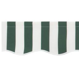 Berkfield Home Awning Replacement Fabric for 4.5x3 m Frame Green & White - thumbnail 6