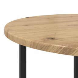 Berkfield Home Side Table Set of 2 - Artisan Oak Wood & Metal in Brown - thumbnail 6