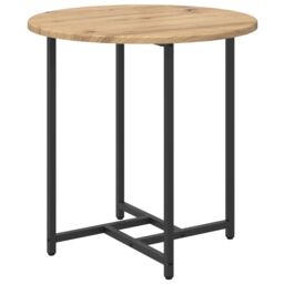 Berkfield Home Side Table Set of 2 - Artisan Oak Wood & Metal in Brown - thumbnail 4