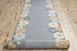 RugsX Anti-Slip Margaretka Runner in Grey - Size: 120 cm x 220 cm - thumbnail 5