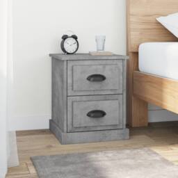 Berkfield Home Bedside Cabinets 2 pcs Concrete Grey 39x39x47.5 cm Engineered Wood - thumbnail 2