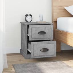 Berkfield Home Bedside Cabinets 2 pcs Concrete Grey 39x39x47.5 cm Engineered Wood - thumbnail 4