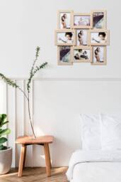 "Arpan Photo Frame with MDF Multi Aperture Holds 9 x 6"" X4"" Photos/Pictures (Natural) in Natural" - thumbnail 4