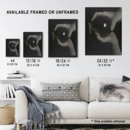 Artery8 The Crystal Ball Rebecca Strand Stieglitz Framed Wall Art Print in Grey - Size: A4 - thumbnail 3