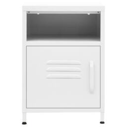 Berkfield Home Nightstands 2 pcs White 35x35x51 cm Steel - Size: 35 x 35 x 51 cm - thumbnail 3