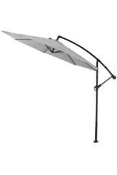 Garden Sanctuary Large 3m Patio Parasol Garden Umbrella for Sunshade & Rain in Light Grey - thumbnail 4