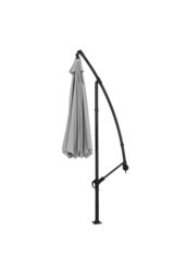 Garden Sanctuary Large 3m Patio Parasol Garden Umbrella for Sunshade & Rain in Light Grey - thumbnail 5