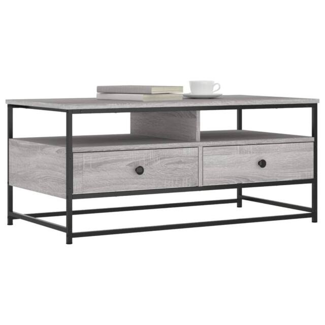 Berkfield Home Decorative Coffee Table Grey Sonoma 100x51x45 cm Engineered Wood - Size: 100 x 51 x 45 cm - image 1