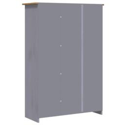 Berkfield Home 3-Door Wardrobe Grey 118x50x171.5 cm Pine Panama Range - thumbnail 7