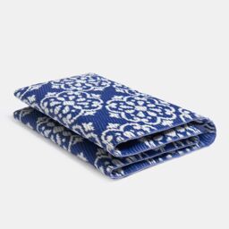 OHS Outdoor Garden Rug Tile Geo Round Area Floor Non Slip Waterproof Mat in Blue - Size: Large - thumbnail 6