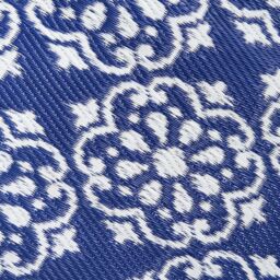 OHS Outdoor Garden Rug Tile Geo Round Area Floor Non Slip Waterproof Mat in Blue - Size: Large - thumbnail 4