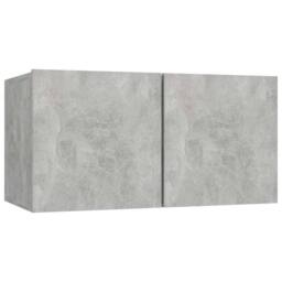 Berkfield Home Sturdy 7 Piece TV Cabinet Set Concrete Grey Engineered Wood - thumbnail 6