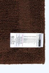 Homescapes Luxury Bath Mat Set Reversible 1600GSM 100% Cotton 2 Pc w. Pedestal Mat in Chocolate - thumbnail 5