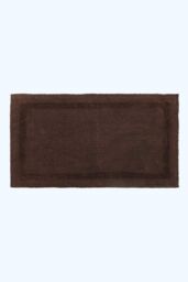 Homescapes Luxury Bath Mat Set Reversible 1600GSM 100% Cotton 2 Pc w. Pedestal Mat in Chocolate - thumbnail 2