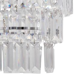 First Choice Lighting Three Tier Acrylic Crystal Light Shade in Clear - thumbnail 5