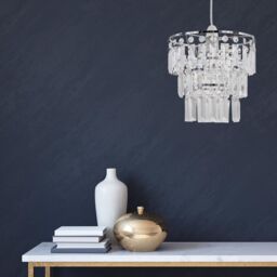 First Choice Lighting Three Tier Acrylic Crystal Light Shade in Clear - thumbnail 3
