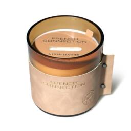 French Connection Bergamot & Amberwood Luxury Leather Candle 340g - Single Wick in Orange - thumbnail 4