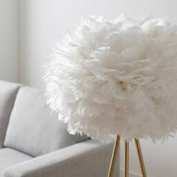 Garden Greatness Brushed Brass Feather Shade Tripod Floor Lamp - thumbnail 3