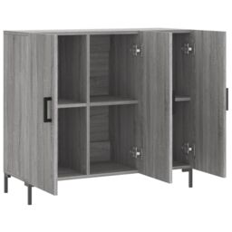 Berkfield Home Sideboard Grey Sonoma 90x34x80 cm Engineered Wood - Size: 90 x 34 x 80 cm - thumbnail 5