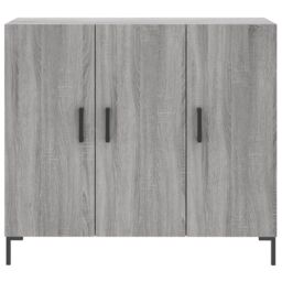 Berkfield Home Sideboard Grey Sonoma 90x34x80 cm Engineered Wood - Size: 90 x 34 x 80 cm - thumbnail 6