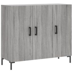 Berkfield Home Sideboard Grey Sonoma 90x34x80 cm Engineered Wood - Size: 90 x 34 x 80 cm - thumbnail 2