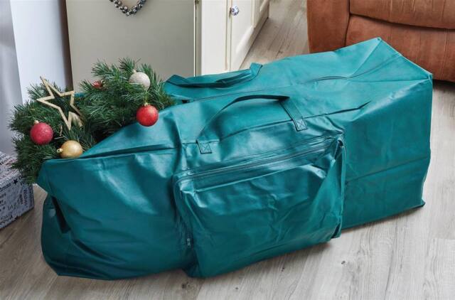 mysmartbuy Christmas Tree Storage Bag Green Zip Bag with Side Pocket & Handles - Size: Large - image 1